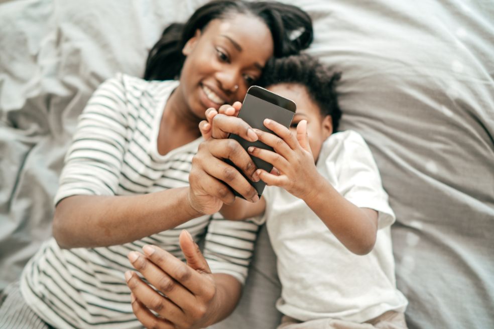 mother and child using good reading programs